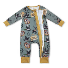 Load image into Gallery viewer, Gone hunting duck deer turkey baby boy zipper romper