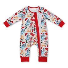 Load image into Gallery viewer, Christmas tree cake milk dog baby boy zipper romper