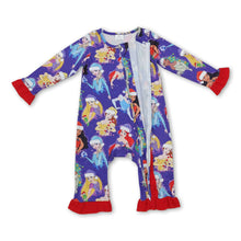 Load image into Gallery viewer, Christmas hat princess baby girls zipper romper