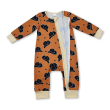 Load image into Gallery viewer, Long sleeves hat baby kids western zipper romper