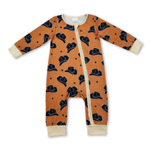 Load image into Gallery viewer, Long sleeves hat baby kids western zipper romper