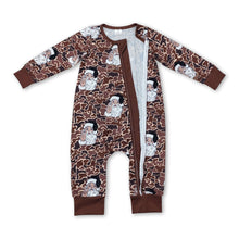 Load image into Gallery viewer, Long sleeves camo santa baby boy Christmas zipper romper