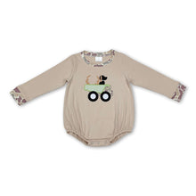Load image into Gallery viewer, Deer dog truck camo baby boy hunting romper