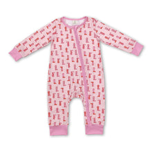 Load image into Gallery viewer, Pink boots baby girls western zipper romper