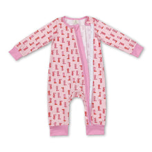 Load image into Gallery viewer, Pink boots baby girls western zipper romper
