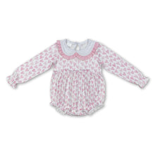 Load image into Gallery viewer, Pink heart long sleeves baby girls valentine's romper