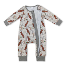 Load image into Gallery viewer, Long sleeves camo duck call baby kids zipper romper