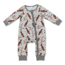 Load image into Gallery viewer, Long sleeves camo duck call baby kids zipper romper