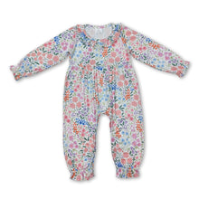 Load image into Gallery viewer, Ruffle long sleeves floral print baby girls romper