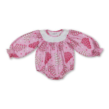 Load image into Gallery viewer, Pink long sleeves Christmas tree cake baby girls romper