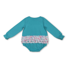 Load image into Gallery viewer, Long sleeves floral bow ruffle baby girls fall romper