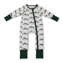 Load image into Gallery viewer, Long sleeves fish baby boy zipper romper