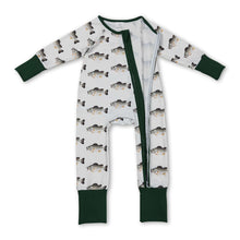 Load image into Gallery viewer, Long sleeves fish baby boy zipper romper