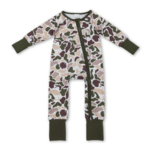 Load image into Gallery viewer, Long sleeves camo deer duck dog turkey baby zipper romper