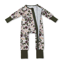Load image into Gallery viewer, Long sleeves camo deer duck dog turkey baby zipper romper
