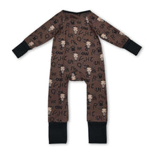 Load image into Gallery viewer, Long sleeves bull skull western baby boy zipper romper