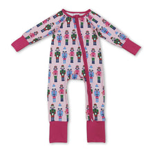 Load image into Gallery viewer, Pink ballet baby girls Christmas zipper romper