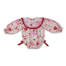 Load image into Gallery viewer, Long sleeves floral jesus loves me girls valentine's romper