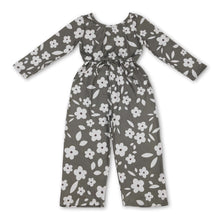 Load image into Gallery viewer, Long sleeves floral pockets kids girls jumpsuit