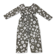 Load image into Gallery viewer, Long sleeves floral pockets kids girls jumpsuit