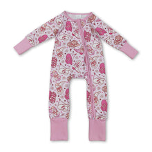 Load image into Gallery viewer, Pink heart boots hat western girls Valentine's zipper romper