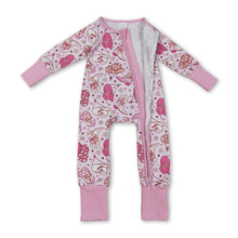 Load image into Gallery viewer, Pink heart boots hat western girls Valentine's zipper romper
