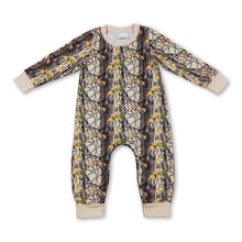 Load image into Gallery viewer, Long sleeves camo leaves baby boy romper