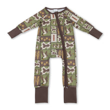 Load image into Gallery viewer, Long sleeves duck camo baby kids zipper romper