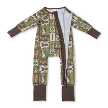 Load image into Gallery viewer, Long sleeves duck camo baby kids zipper romper