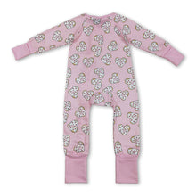 Load image into Gallery viewer, Long sleeves heart donuts baby girls Valentine's romper