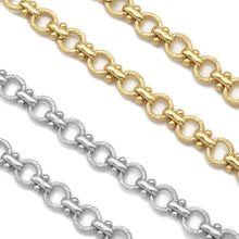 Load image into Gallery viewer, High Quality Textured Round Link chain with T Bar by Yard, Sku#LS31