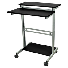 Load image into Gallery viewer, Mobile 31.5-inch Stand Up Computer Desk in Black