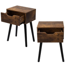 Load image into Gallery viewer, Set of 2 - Modern Mid-Century Farmhouse Bedroom Nightstand End Table