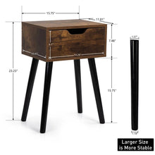 Load image into Gallery viewer, Set of 2 - Modern Mid-Century Farmhouse Bedroom Nightstand End Table