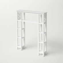 Load image into Gallery viewer, Over the Toilet Bathroom Shelving Unit with 9-Shelves in White Wood Finish