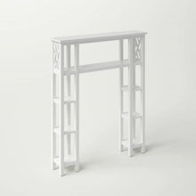 Load image into Gallery viewer, Over the Toilet Bathroom Shelving Unit with 9-Shelves in White Wood Finish