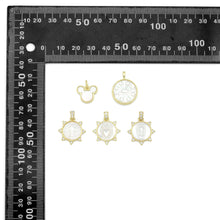 Load image into Gallery viewer, Gold Mother of Pearl Pendant Collection – Mouse Snowflake &amp; Religious Designs, Sku#LX957