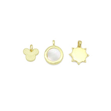 Load image into Gallery viewer, Gold Mother of Pearl Pendant Collection – Mouse Snowflake &amp; Religious Designs, Sku#LX957