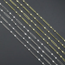 Load image into Gallery viewer, Wholesale paperclip link CZ chain by Yard, sku#LX959