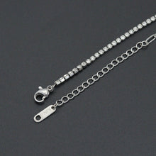 Load image into Gallery viewer, Silver Dainty Paperclip Tennis Chain Bracelet, Sku#LX960