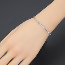 Load image into Gallery viewer, Silver Dainty Paperclip Tennis Chain Bracelet, Sku#LX960