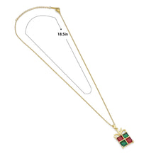 Load image into Gallery viewer, Christmas Gift box Pendant Link Chain Necklace , sku#LX964