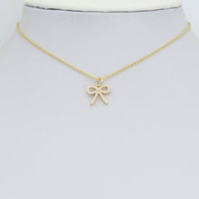 Load image into Gallery viewer, Cute Pearl Bowknot Charm Pendant, Sku#LX965