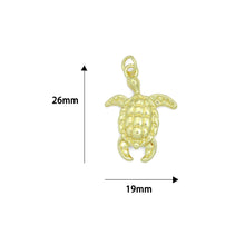 Load image into Gallery viewer, Gold Turtle Charm,Tortoise Charm Pendant, Sku#LX968