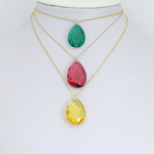 Load image into Gallery viewer, Aurora Teardrop Crystal Collection, Crystal Teardrop Shape Pendant, Stone charm, Sku#LX970