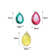 Load image into Gallery viewer, Aurora Teardrop Crystal Collection, Crystal Teardrop Shape Pendant, Stone charm, Sku#LX970