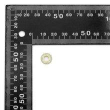 Load image into Gallery viewer, Clear CZ Gold Large Hole Round Spacer Beads Charm Pendant, Sku#LX975