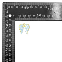 Load image into Gallery viewer, Gold Blue Angel's Wings Charm Pendant, Sku#LX976