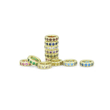 Load image into Gallery viewer, Birthstone Spacer,Spacer for Necklace, birthstone Charm Pendant, Sku#LX977