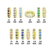 Load image into Gallery viewer, Birthstone Spacer,Spacer for Necklace, birthstone Charm Pendant, Sku#LX977